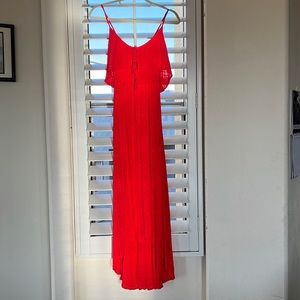 Olivaceous, bright red, sundress, size small
